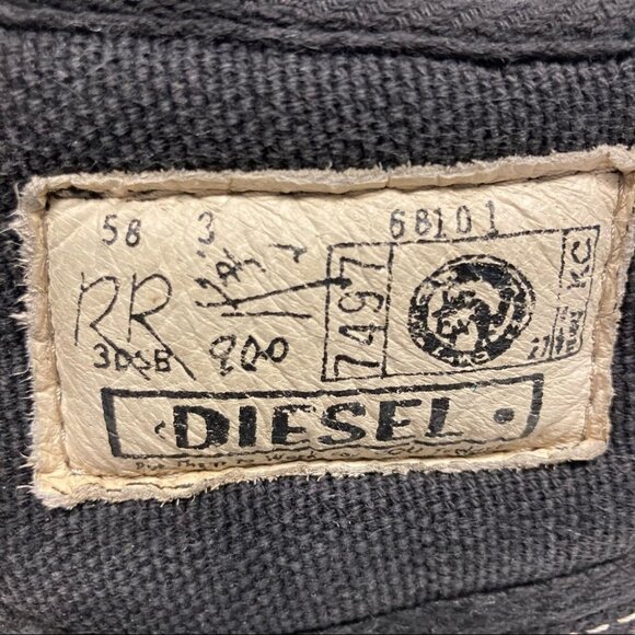DIESEL Sz 38 Vintage  Combat Canvass Top and Rubber Sole Lace Up Booties - Picture 6 of 11